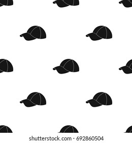 Golf cap icon in black style isolated on white background. Golf club symbol stock vector illustration.