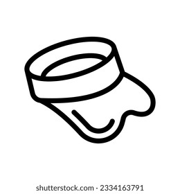 golf cap line icon illustration vector graphic. Simple element illustration vector graphic, suitable for app, websites, and presentations isolated on white background