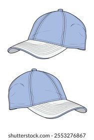 Golf cap mockup template vector illustration.