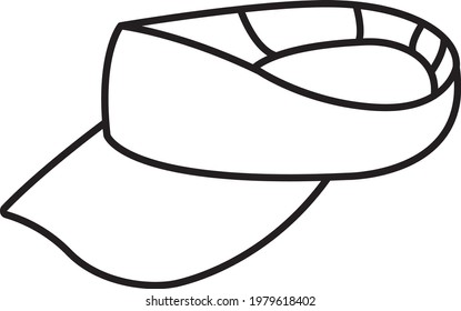 Golf Cap and Visor for Female Concept Vector Icon Design, Club and Ball sport Symbol, Golfers Equipment Stock illustration, 