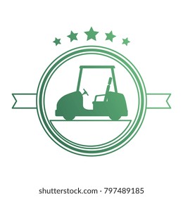 golf car elegant emblem