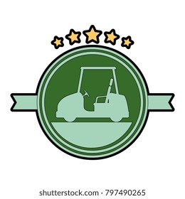 golf car elegant emblem