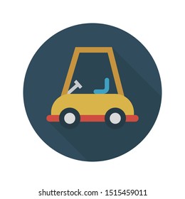 golf car glyph flat vector icon