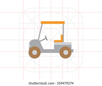 Golf car icon