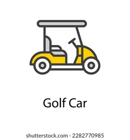 Golf car icon design stock illustration