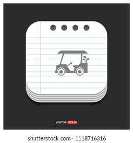 Golf Car Icon - Free vector icon