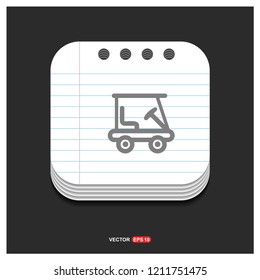 Golf Car Icon - Free vector icon