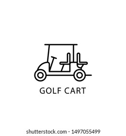 golf car icon line design template