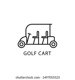 golf car icon line design template