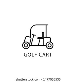 golf car icon line design template