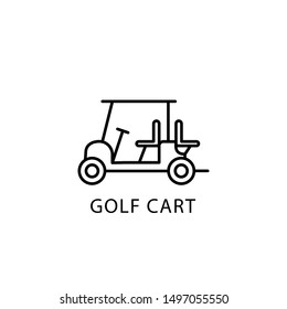 golf car icon line design template