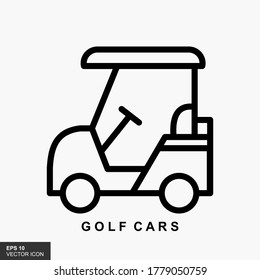 Golf car icon. line style icon vector illustration. vehicle icon stock.