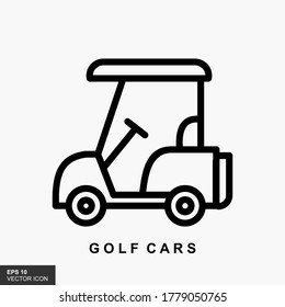 Golf car icon. line style icon vector illustration. vehicle icon stock.