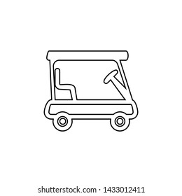 Golf car icon. Sport sign
