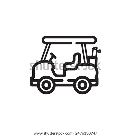 Golf car logo icon,design vector illustration template