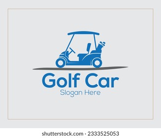 Golf car logo shape or Golf cart illustration vector