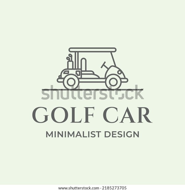 golf car logo\
vector design minimalist line\
art