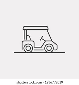 Golf Car Modern Simple UI Vector Icon