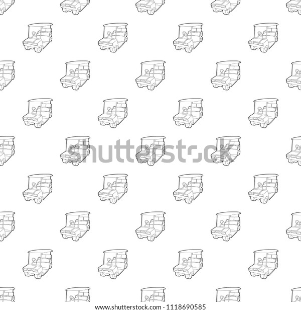 Golf car pattern vector seamless repeating for any\
web design