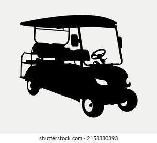 Ilustración del vehículo Vector de Silhouette de Coche de Golf.