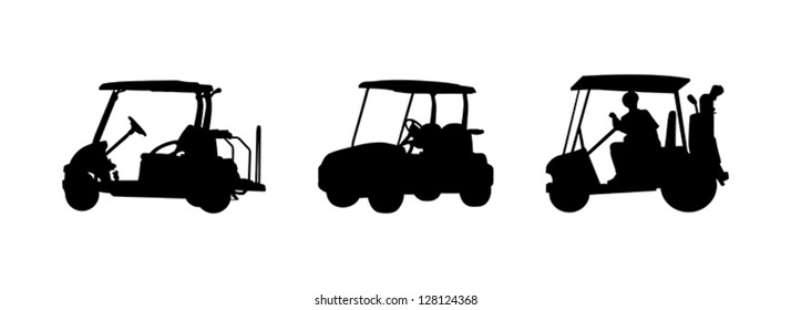 Golf Car Silhouettes