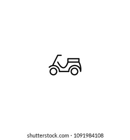 Golf Car vector icon