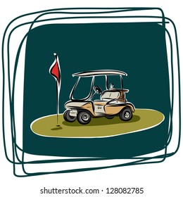 Golf car : vector sketchbook