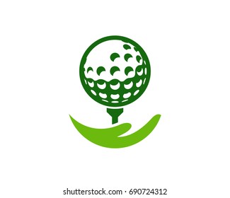 Golf Care Icon Logo Design Element