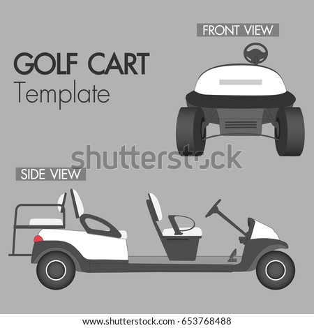 golf cart 4 seat template vector stock vector royalty free
