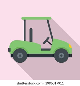 Golf cart bag icon. Flat illustration of Golf cart bag vector icon for web design
