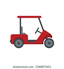 Icono del carrito de golf. Ilustración plana del icono del vector del buggy del carrito de golf para el diseño web aislado