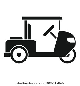 Golf cart caddy icon. Simple illustration of Golf cart caddy vector icon for web design isolated on white background