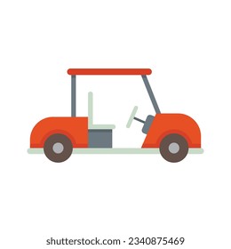 Golf cart car icon. Flat illustration of Golf cart car vector icon for web design isolated