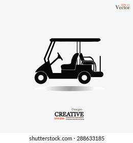 Golf cart .golf car.vector illustration.