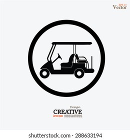 Golf cart .golf car.vector illustration.