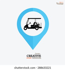 Golf cart .golf car.vector illustration.