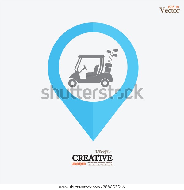 Golf cart .golf\
car.vector illustration.