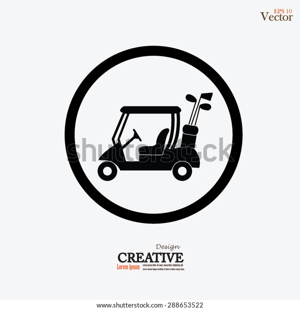 Golf cart .golf\
car.vector illustration.