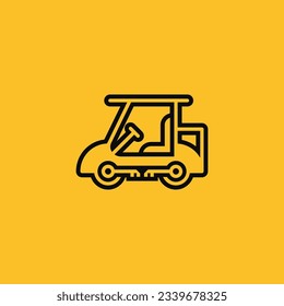 golf cart combined with key tire modern logo