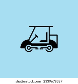 golf cart combined with key tire modern logo