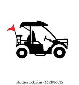 golf cart design vector. caddy car icon.