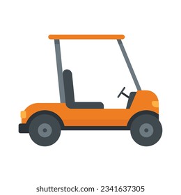 Icono de la unidad de carrito de golf. Ilustración plana del icono vector de la unidad de carrito de golf para el diseño web aislado
