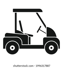 Golf cart electric icon. Simple illustration of Golf cart electric vector icon for web design isolated on white background