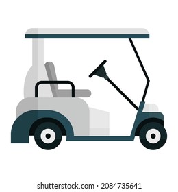 Golf Cart Flat Clipart Vector Illustration