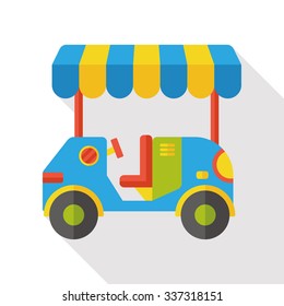 golf cart flat icon
