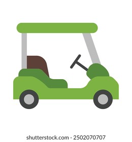 Golf Cart Flat Icon Design For Personal nad Commercial Use