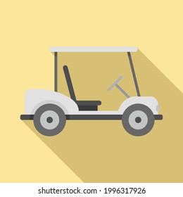 Icono del juego de carrito de golf. Ilustración plana del icono vector del juego de carrito de golf para el diseño web