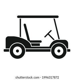 Golf cart game icon. Simple illustration of Golf cart game vector icon for web design isolated on white background