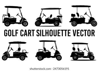 Vector de silueta gráfica de Carrito de golf