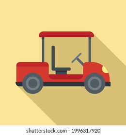 Hobby-Symbol für Golfwagen. Flache Illustration von Hobby-Vektorsymbol von Golfwagen für Webdesign